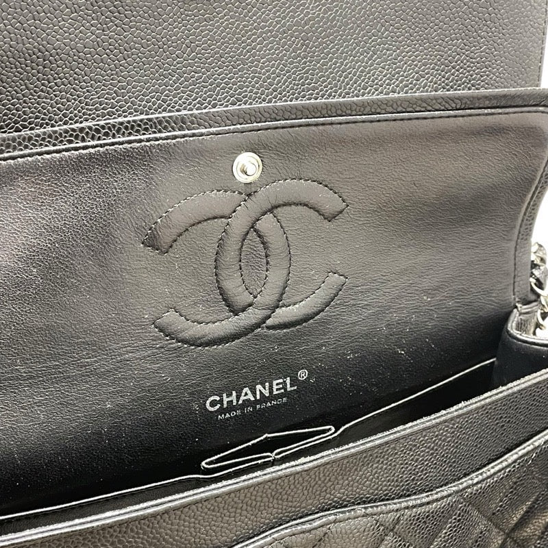 シャネル CHANEL マトラッセ25 A01112 ブラック　SV金具 キャビアスキン レディース ショルダーバッグ