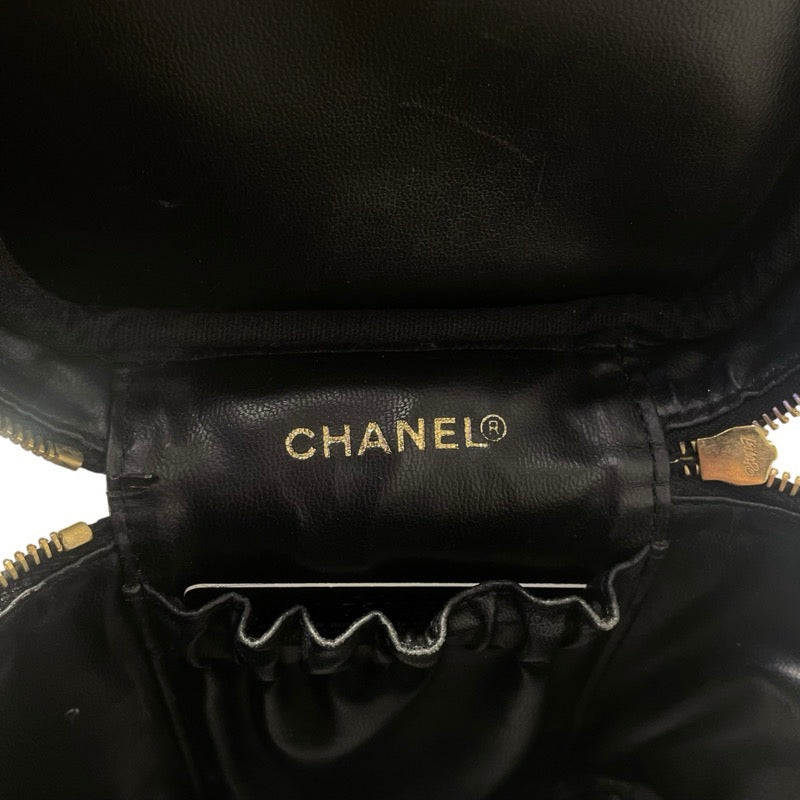 シャネル CHANEL バニティ A01998 ブラック　GD金具 キャビアスキン レディース ハンドバッグ