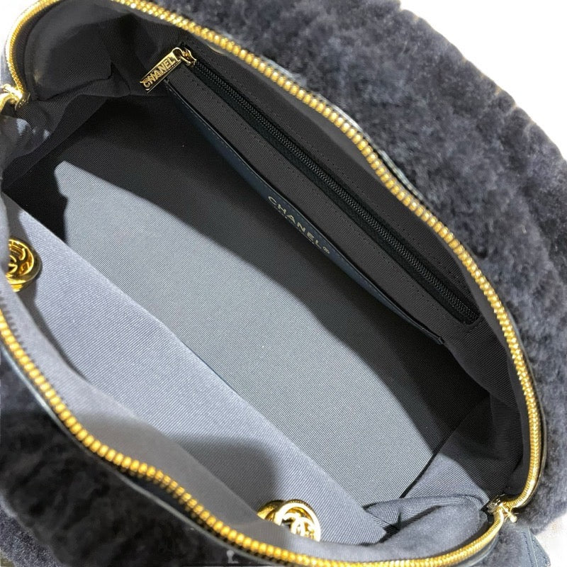 シャネル CHANEL ラージボーリングバッグ AS5059 シフリングラムスキンブルー　GD金具 ココネージュ レディース トートバッグ