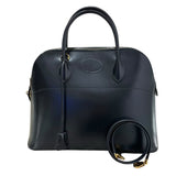 エルメス HERMES ボリード35 〇Y刻 ブラック　GD金具 ボックスカーフ レディース ショルダーバッグ