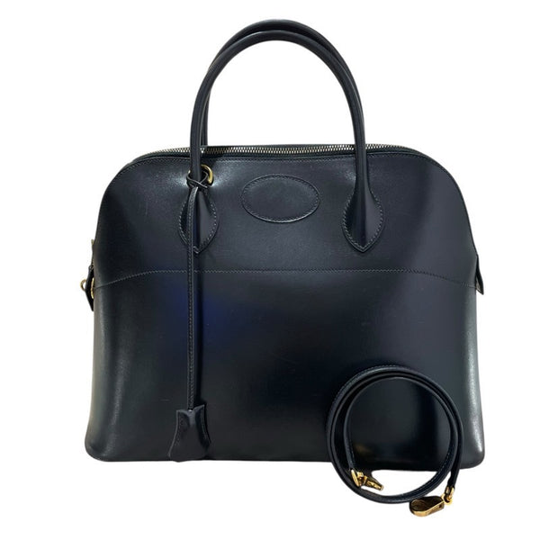 エルメス HERMES ボリード35 〇Y刻 ブラック　GD金具 ボックスカーフ レディース ショルダーバッグ