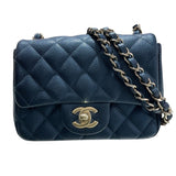 シャネル CHANEL ミニマトラッセ18 A35200 ネイビー　GD金具 キャビアスキン レディース ショルダーバッグ