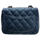 シャネル CHANEL ミニマトラッセ18 A35200 ネイビー　GD金具 キャビアスキン レディース ショルダーバッグ