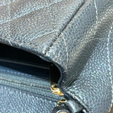 シャネル CHANEL ミニマトラッセ18 A35200 ネイビー　GD金具 キャビアスキン レディース ショルダーバッグ