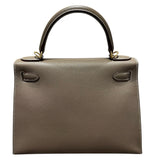 エルメス HERMES ケリー28　外縫い Z刻 エトゥープ　GD金具 エプソン レディース ショルダーバッグ