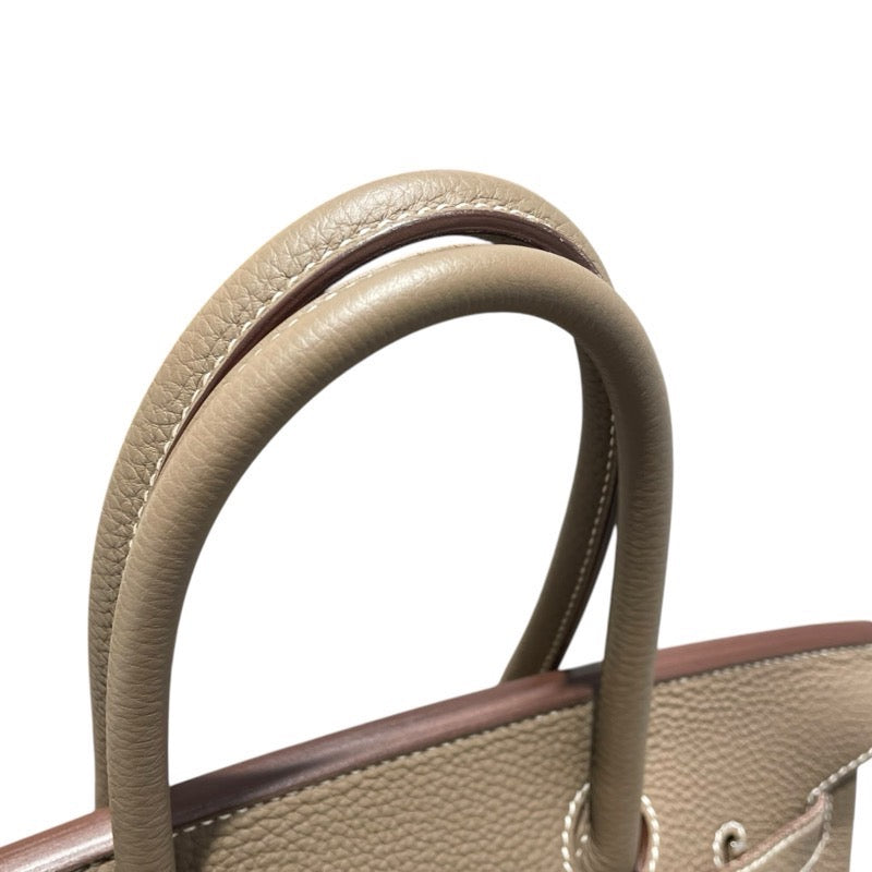 エルメス HERMES バーキン30 □H刻 エトゥープ　SV金具 トゴ レディース ハンドバッグ