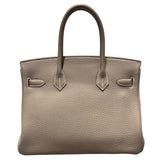 エルメス HERMES バーキン30 □H刻 エトゥープ　SV金具 トゴ レディース ハンドバッグ