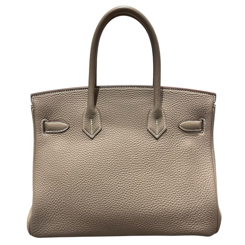 エルメス HERMES バーキン30 □H刻 エトゥープ　SV金具 トゴ レディース ハンドバッグ