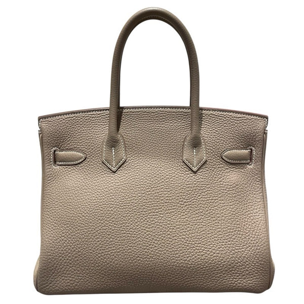 エルメス HERMES バーキン30 □H刻 エトゥープ　SV金具 トゴ レディース ハンドバッグ