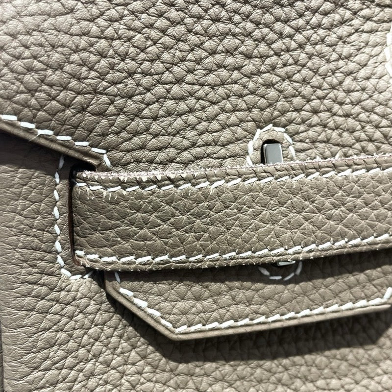 エルメス HERMES バーキン30 □H刻 エトゥープ　SV金具 トゴ レディース ハンドバッグ
