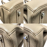 エルメス HERMES バーキン30 □H刻 エトゥープ　SV金具 トゴ レディース ハンドバッグ