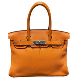 エルメス HERMES バーキン30 □N刻 オレンジ　SV金具 トリヨン レディース ハンドバッグ