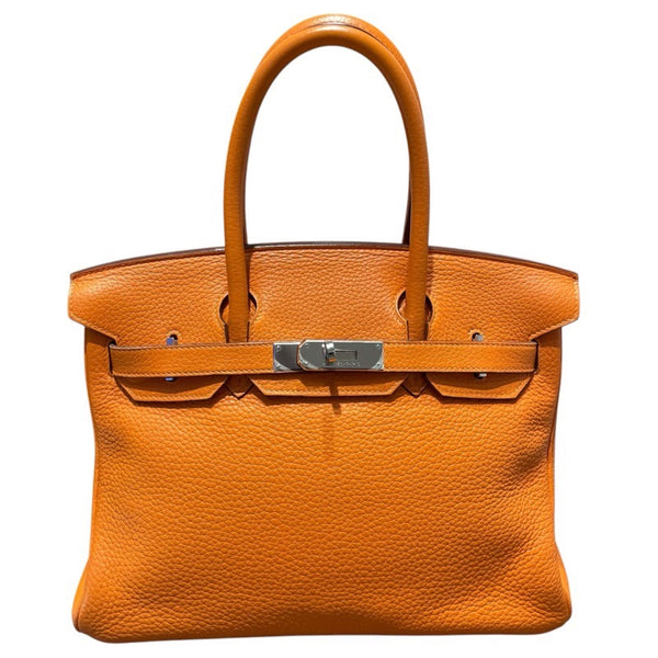 エルメス HERMES バーキン30 □N刻 オレンジ　SV金具 トリヨン レディース ハンドバッグ