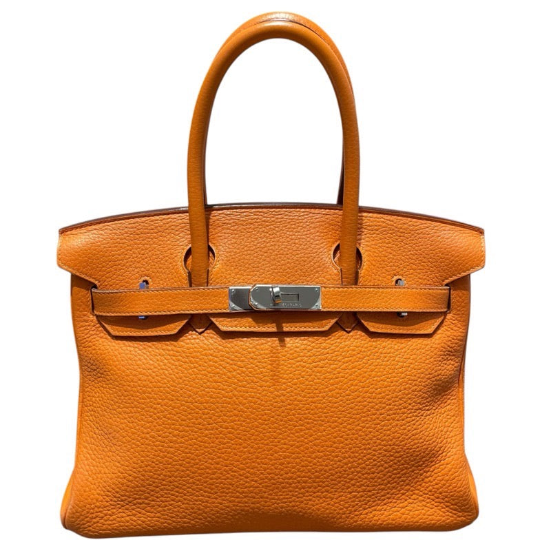 エルメス HERMES バーキン30 □N刻 オレンジ　SV金具 トリヨン レディース ハンドバッグ