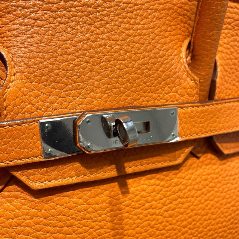 エルメス HERMES バーキン30 □N刻 オレンジ　SV金具 トリヨン レディース ハンドバッグ