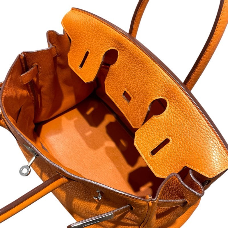 エルメス HERMES バーキン30 □N刻 オレンジ　SV金具 トリヨン レディース ハンドバッグ