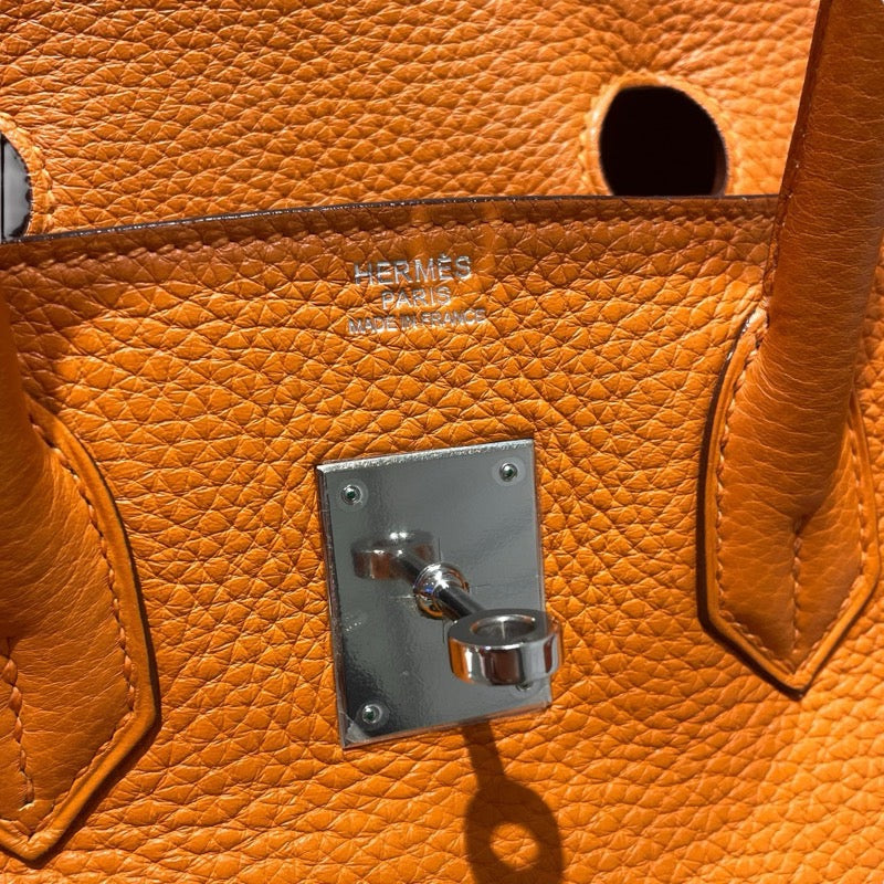 エルメス HERMES バーキン30 □N刻 オレンジ　SV金具 トリヨン レディース ハンドバッグ
