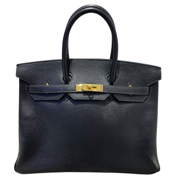 エルメス HERMES バーキン35 □H刻 ブラック　GD金具 アルデンヌ ユニセックス ハンドバッグ