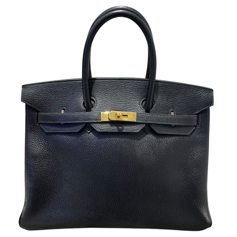 エルメス HERMES バーキン35 □H刻 ブラック　GD金具 アルデンヌ ユニセックス ハンドバッグ