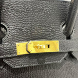 エルメス HERMES バーキン35 □H刻 ブラック　GD金具 アルデンヌ ユニセックス ハンドバッグ