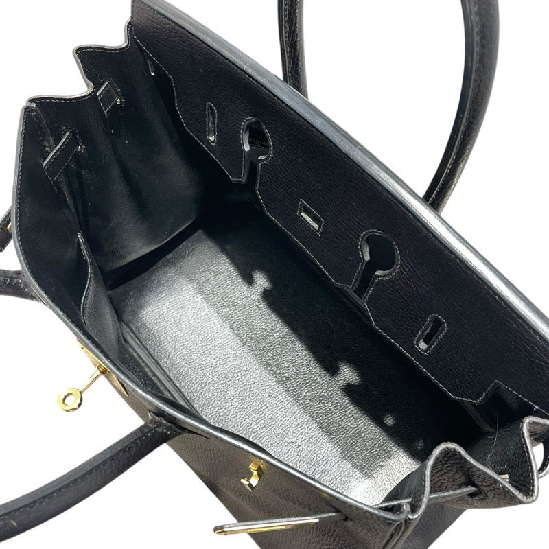 エルメス HERMES バーキン35 □H刻 ブラック　GD金具 アルデンヌ ユニセックス ハンドバッグ