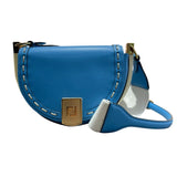 フェンディ FENDI ムーンライトショルダーバッグ 8BT346 ブルー　GD金具 レザー レディース ショルダーバッグ