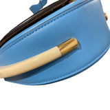 フェンディ FENDI ムーンライトショルダーバッグ 8BT346 ブルー　GD金具 レザー レディース ショルダーバッグ