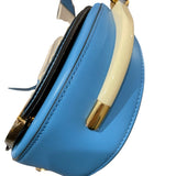 フェンディ FENDI ムーンライトショルダーバッグ 8BT346 ブルー　GD金具 レザー レディース ショルダーバッグ