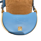 フェンディ FENDI ムーンライトショルダーバッグ 8BT346 ブルー　GD金具 レザー レディース ショルダーバッグ