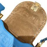 フェンディ FENDI ムーンライトショルダーバッグ 8BT346 ブルー　GD金具 レザー レディース ショルダーバッグ