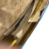 フェンディ FENDI ムーンライトショルダーバッグ 8BT346 ブルー　GD金具 レザー レディース ショルダーバッグ