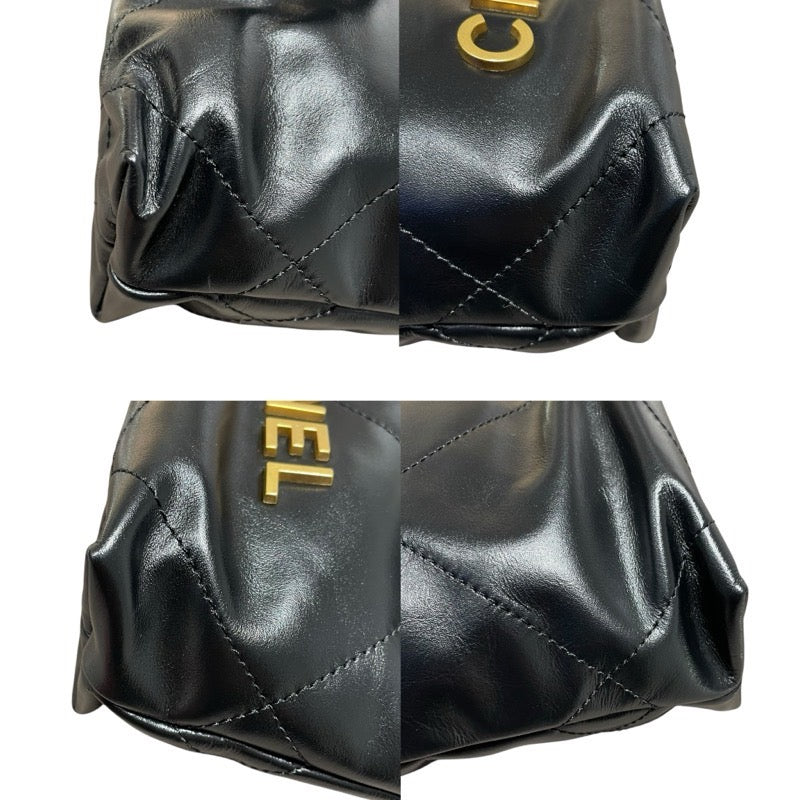 シャネル CHANEL CHANEL22ミニバッグ AS3980 ブラック　GD金具 ラムスキン レディース ショルダーバッグ