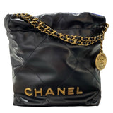 シャネル CHANEL CHANEL22ミニバッグ AS3980 ブラック　GD金具 ラムスキン レディース ショルダーバッグ