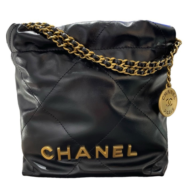 シャネル CHANEL CHANEL22ミニバッグ AS3980 ブラック　GD金具 ラムスキン レディース ショルダーバッグ