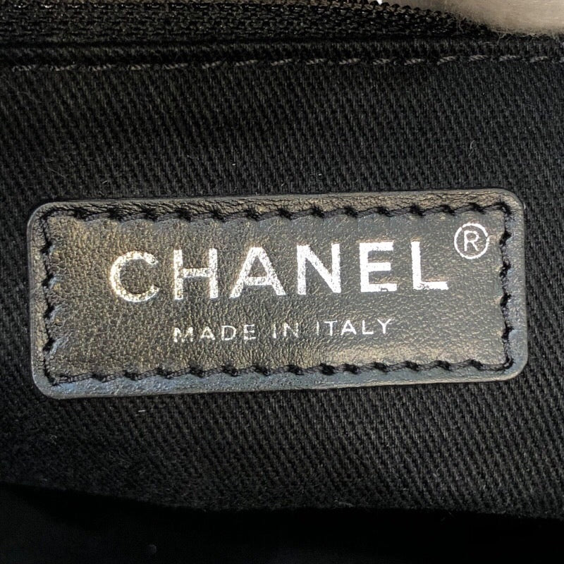 シャネル CHANEL ドーヴィルボーリングバッグ A92749 ブラック/ネイビー/シルバー金具 キャンバス レディース ショルダーバッグ