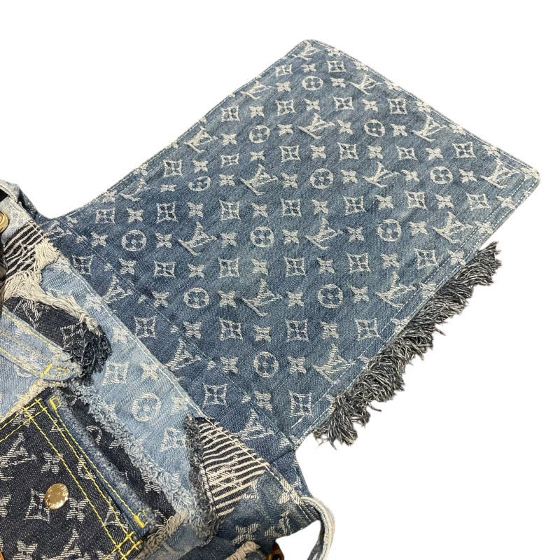 ルイ・ヴィトン LOUIS VUITTON パッチワークポスティ M95347 ブルー デニム・モノグラム ユニセックス ショルダーバッグ