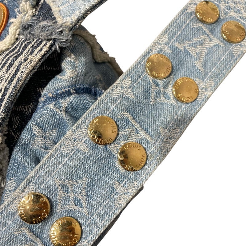 ルイ・ヴィトン LOUIS VUITTON パッチワークポスティ M95347 ブルー デニム・モノグラム ユニセックス ショルダーバッグ