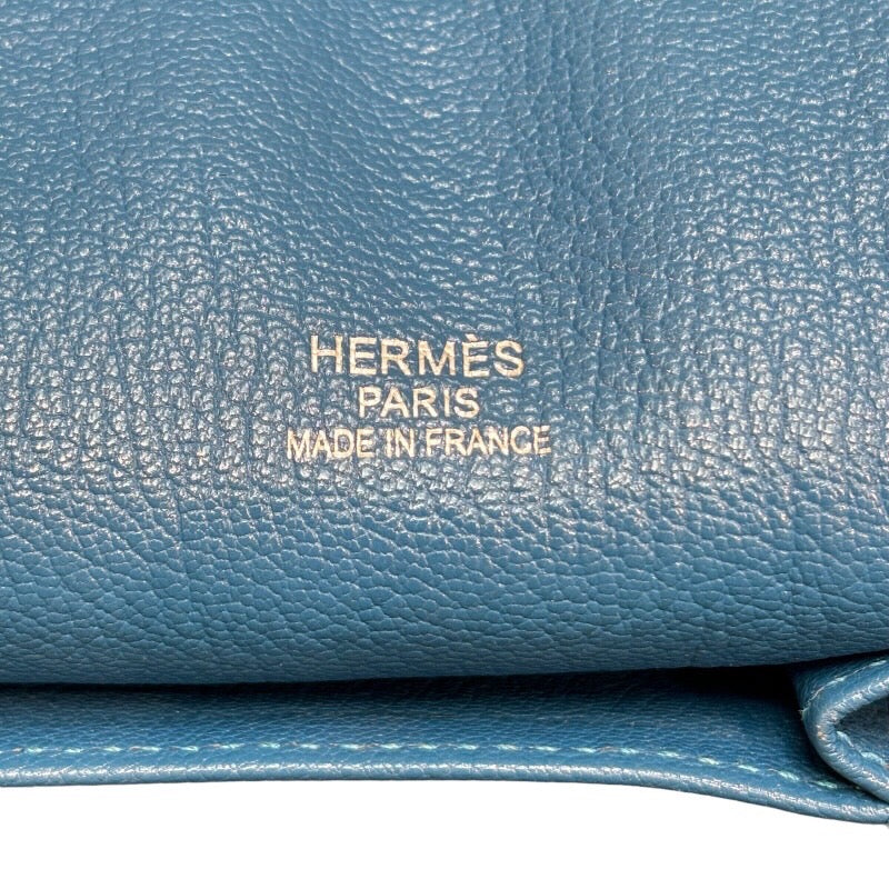 エルメス HERMES ジプシエール34 ▢O刻印 ブルーイズミール×シルバー金具 トリヨンクレマンス レディース ショルダーバッグ