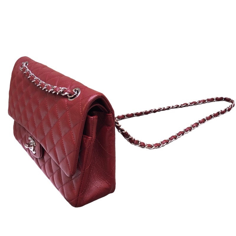 シャネル CHANEL マトラッセ25 A01112 18番台 ボルドー×シルバー
