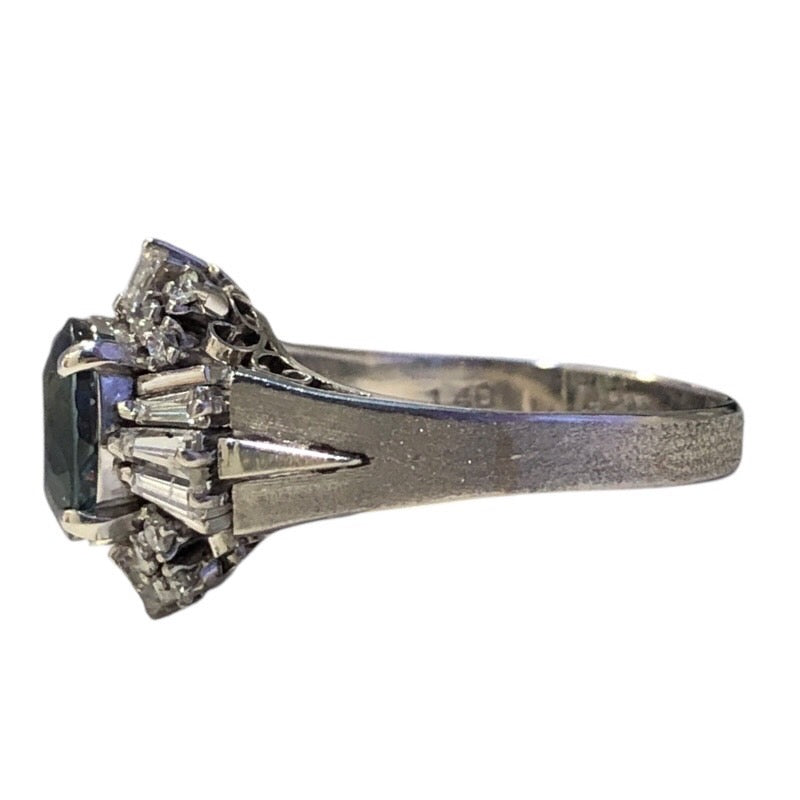 アレキサンドライトリング Pt900/アレキサンドライト/ダイヤモンド