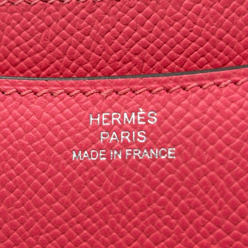 エルメス HERMES コンスタンス3ミニ W刻印 ローズアザレ × シルバー金具 エプソン レディース ショルダーバッグ