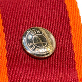 エルメス HERMES ブリッドアブラックPM オレンジ シルバー金具 トワル レディース ポーチ
