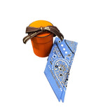 エルメス HERMES ツイリー ENTRE CIEL MER BANDANA ブルー×ホワイト×ブラック シルク100％ ユニセックス スカーフ