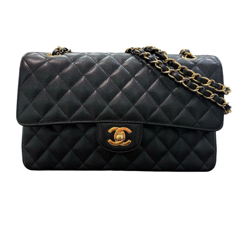 シャネル CHANEL マトラッセ25 A01112　15番台 ブラック×ゴールド金具 キャビアスキン レディース ショルダーバッグ