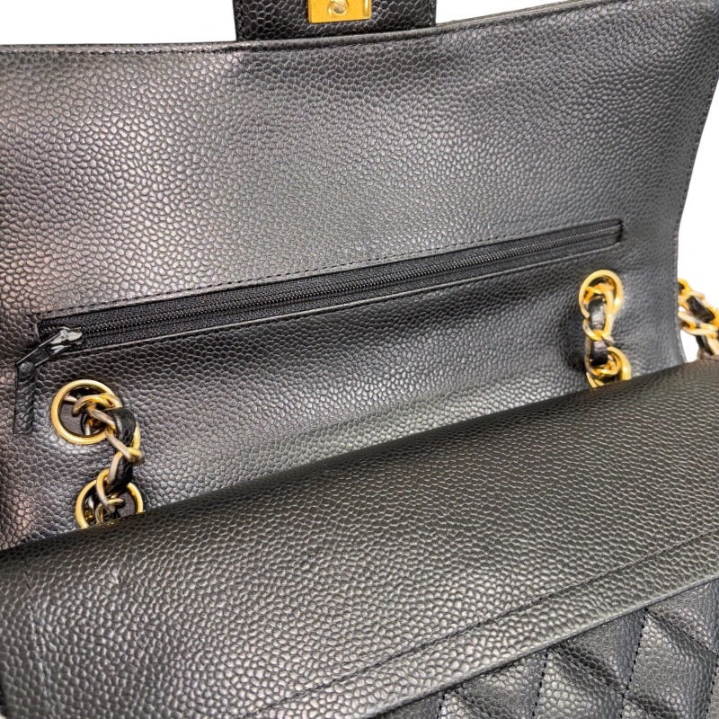 シャネル CHANEL マトラッセ25 A01112　15番台 ブラック×ゴールド金具 キャビアスキン レディース ショルダーバッグ