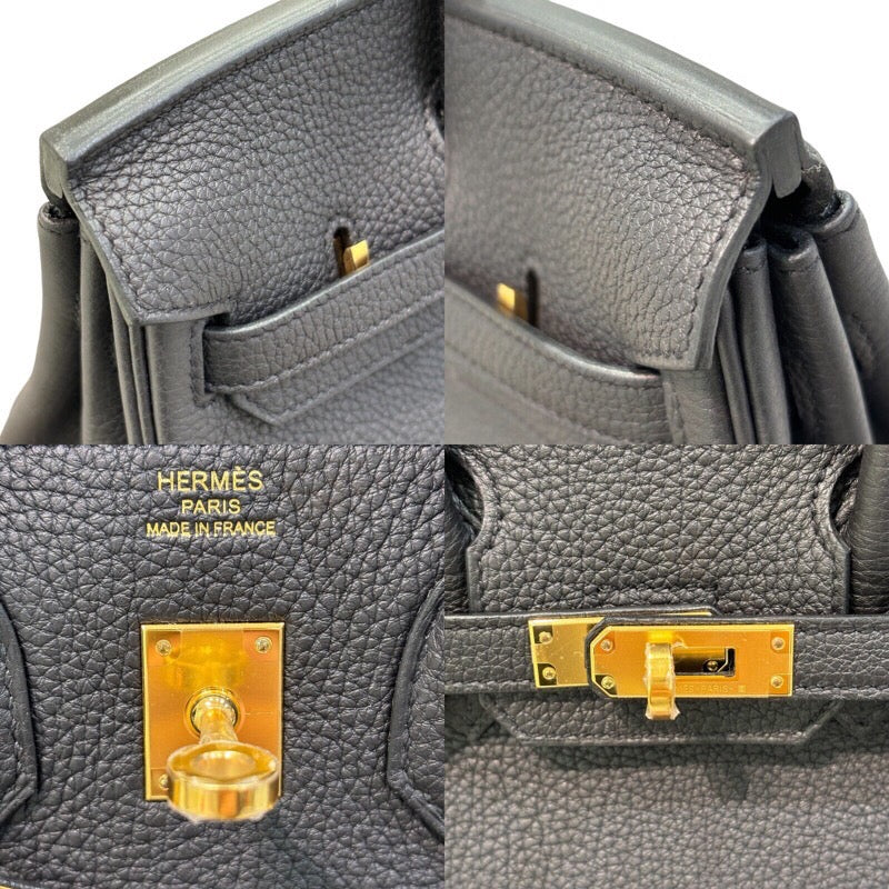 エルメス HERMES バーキン25 W刻印 ブラック×ゴールド金具 トゴ レディース ハンドバッグ