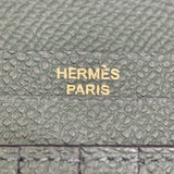 エルメス HERMES ベアンコンパクト ヴェルソ U刻印 ブルーサフィール エプソン 二つ折り財布