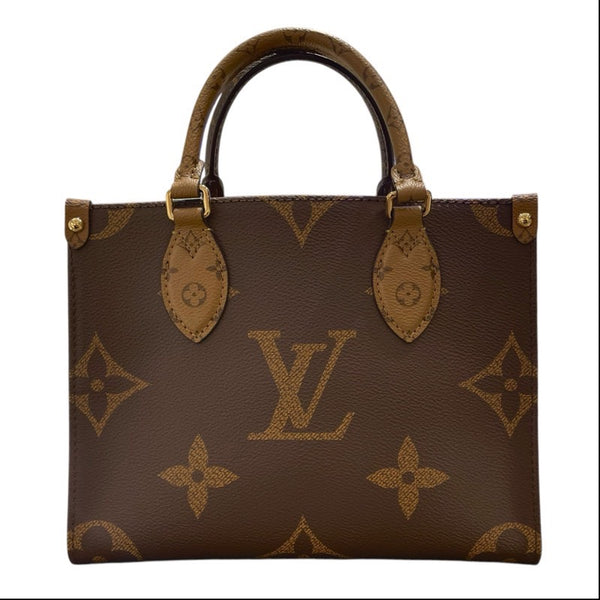 ルイ・ヴィトン LOUIS VUITTON オンザゴーPM M46373 ブラウン モノグラム・リバース レディース ショルダーバッグ