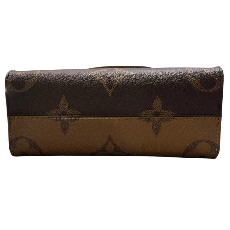 ルイ・ヴィトン LOUIS VUITTON オンザゴーPM M46373 ブラウン モノグラム・リバース レディース ショルダーバッグ