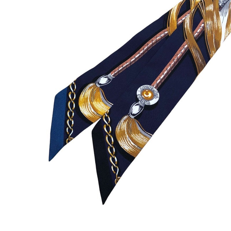 エルメス HERMES ツイリー Caval Cades シルク100% ユニセックス 